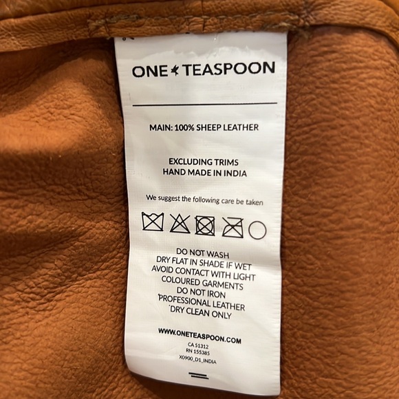 🪷NWT Gorgeous FP One Teaspoon Aria Leather Shacket Sz XL Copper - Picture 10 of 11